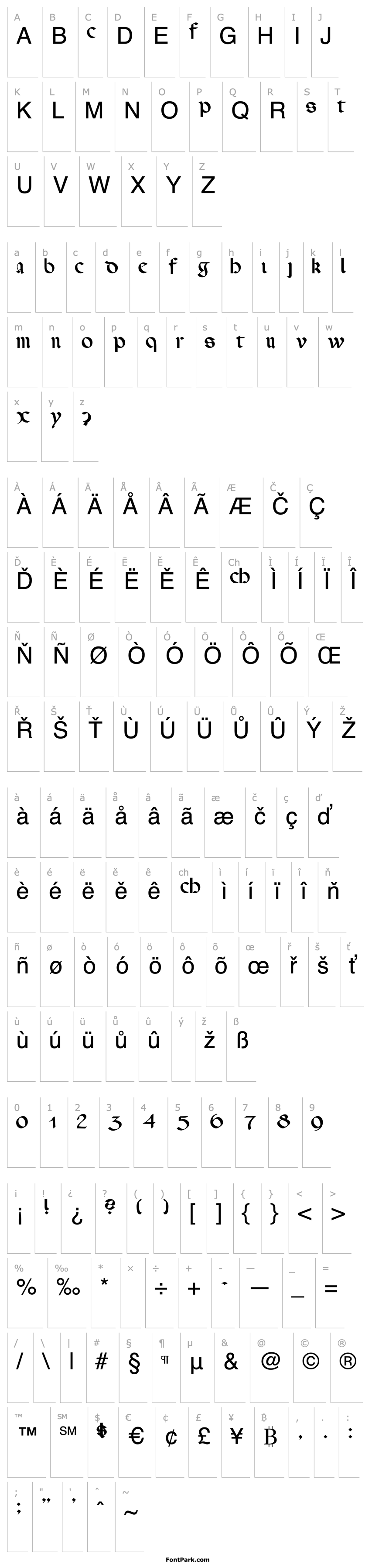 Overview CallifontsF64TrueType Regular