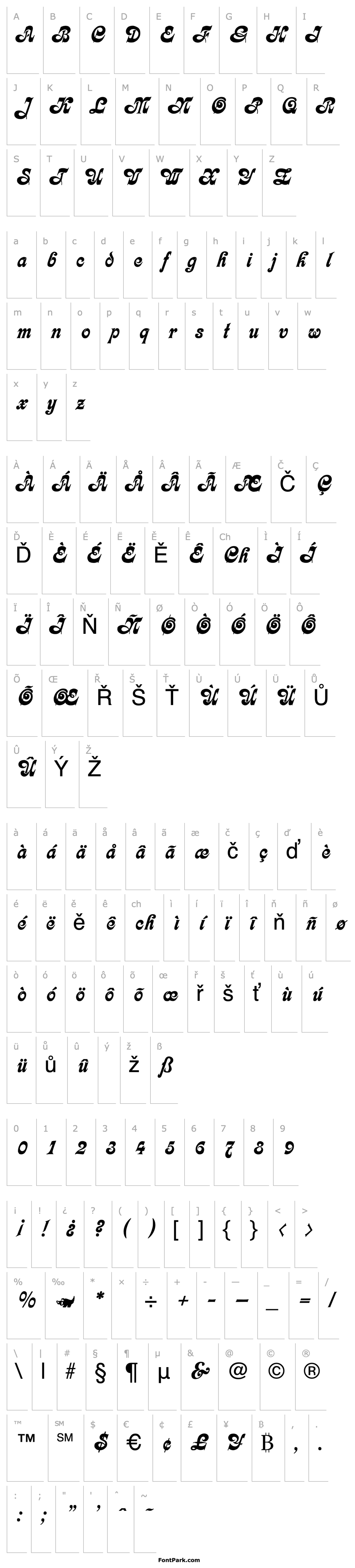 Overview Calligraphia Regular