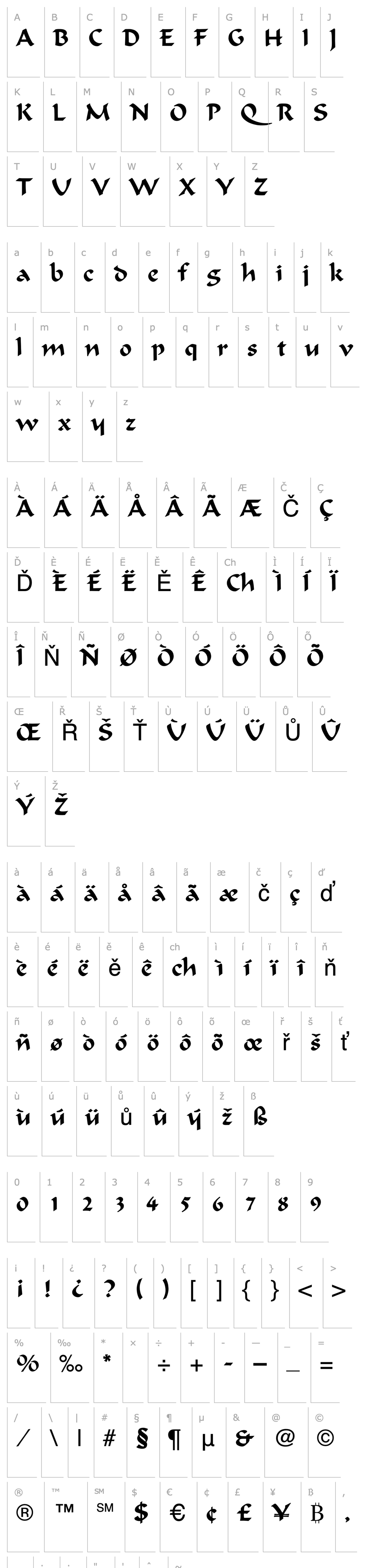 Overview Calligraphic Regular