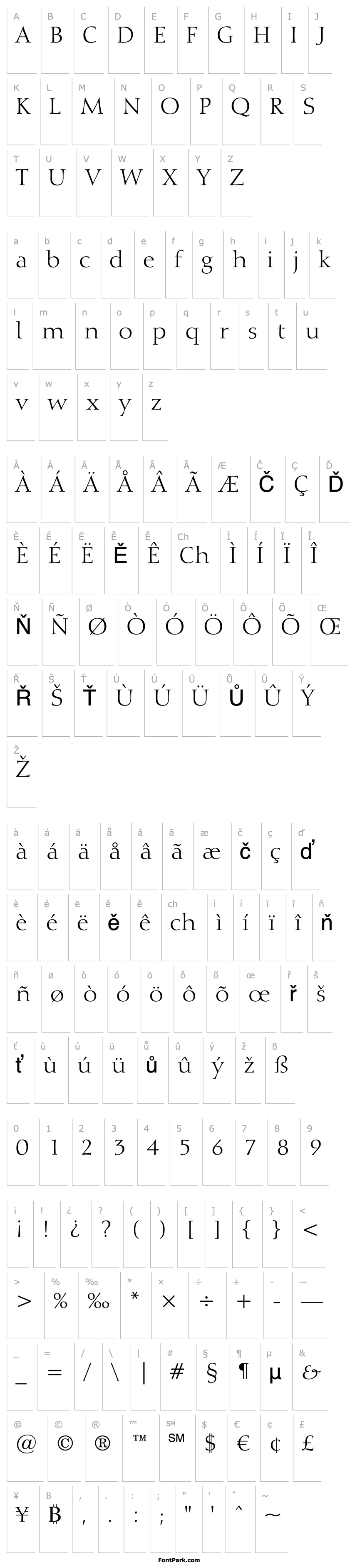 Overview Calligraphic810BT-Roman