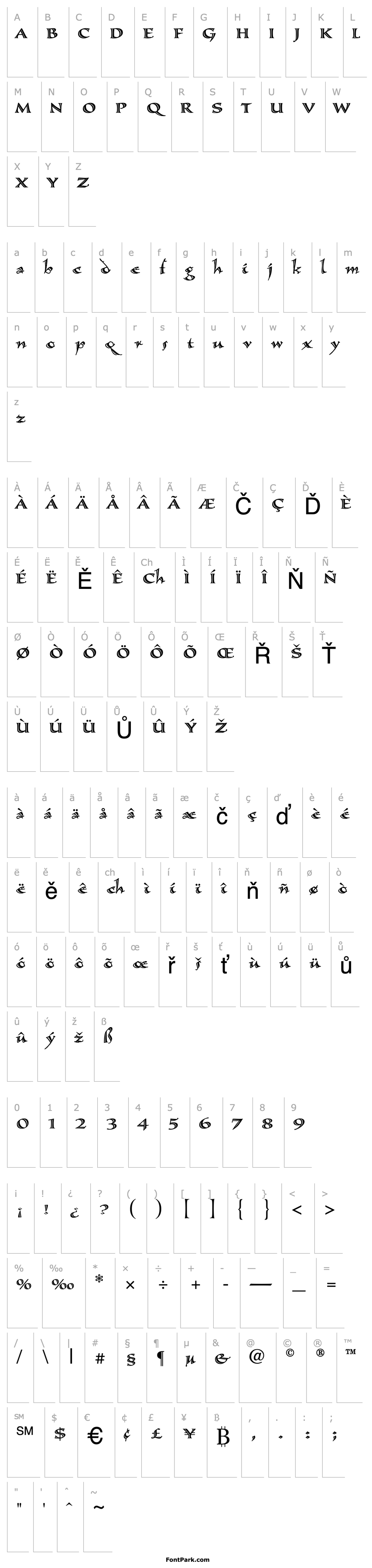 Přehled Calligraphica