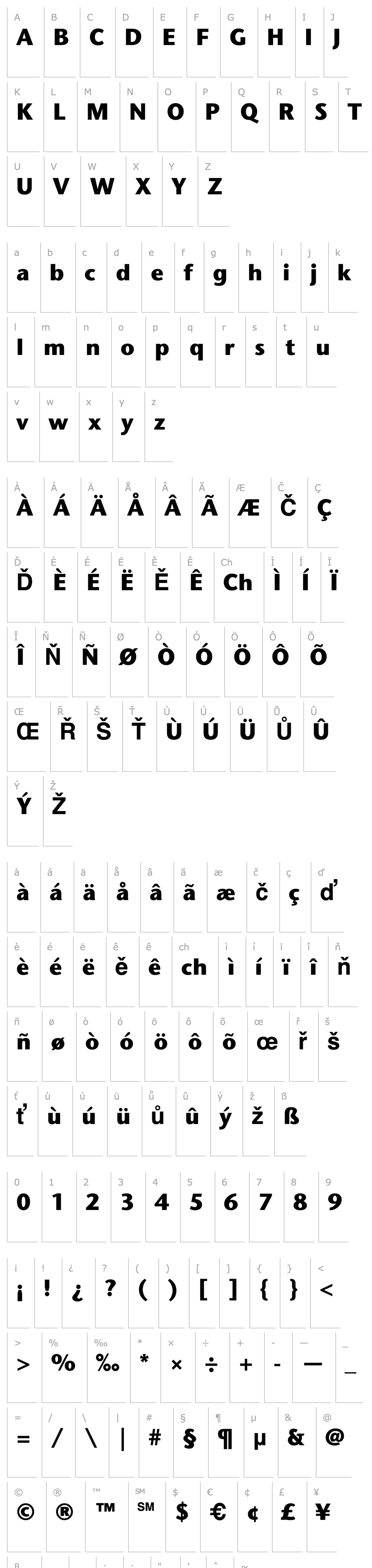 Overview Caltex Nova Sans Bold