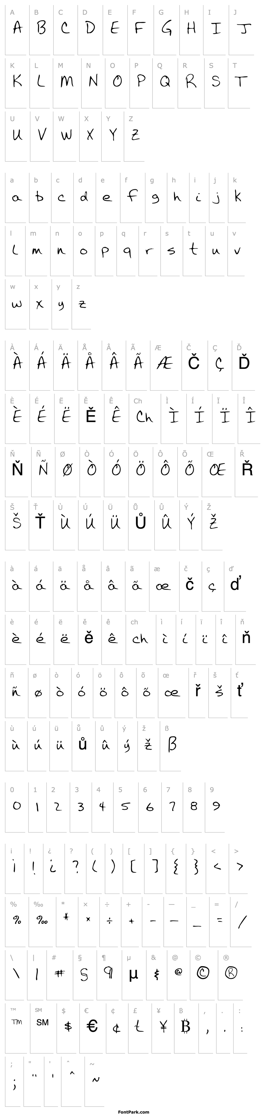 Overview CalvinsHand Regular