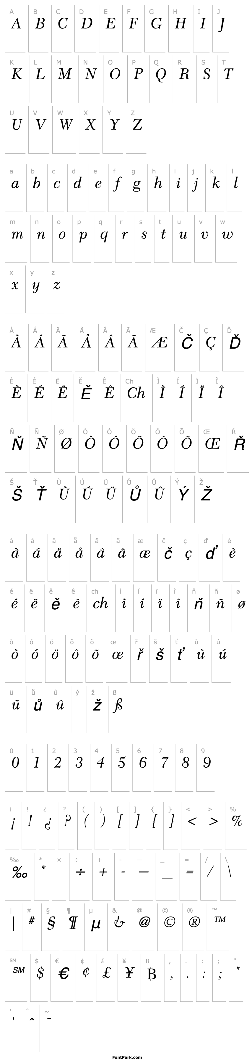 Overview Camelia Italic