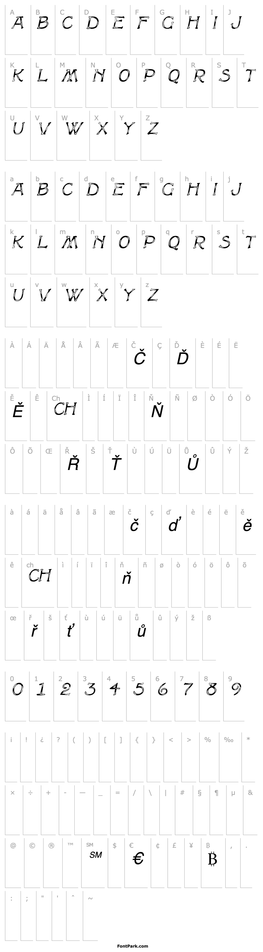 Přehled CammyCapsDisplay Italic