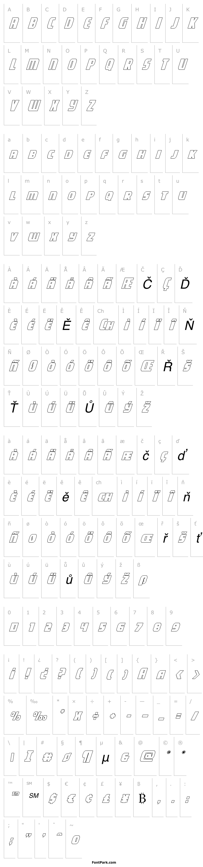Přehled Camp Justice Outline Italic