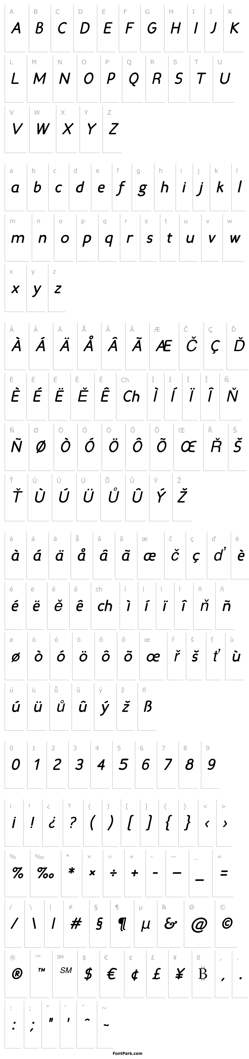 Overview Candela-Bold-Italic