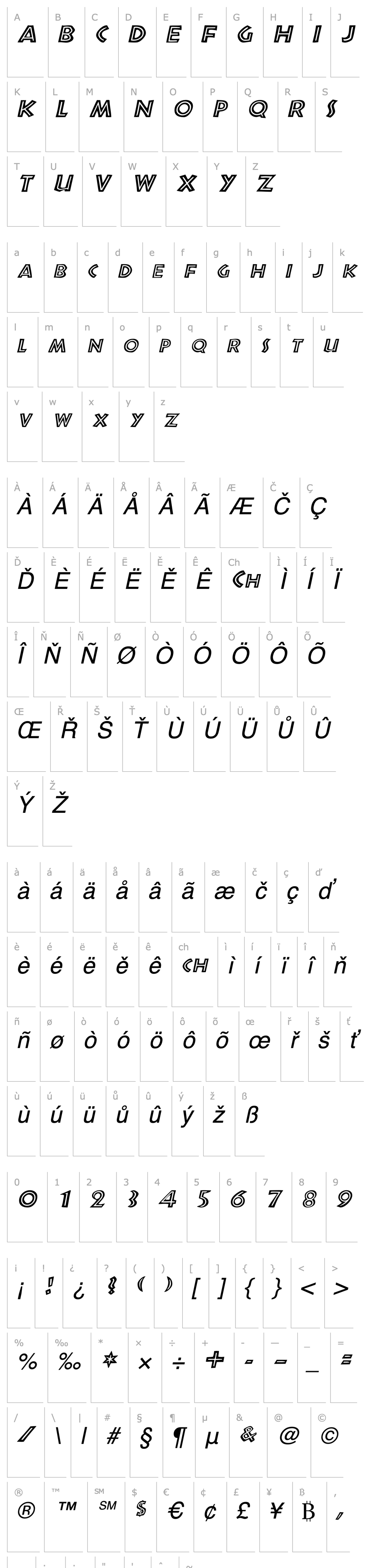 Overview CantinaSCapsSSK Italic