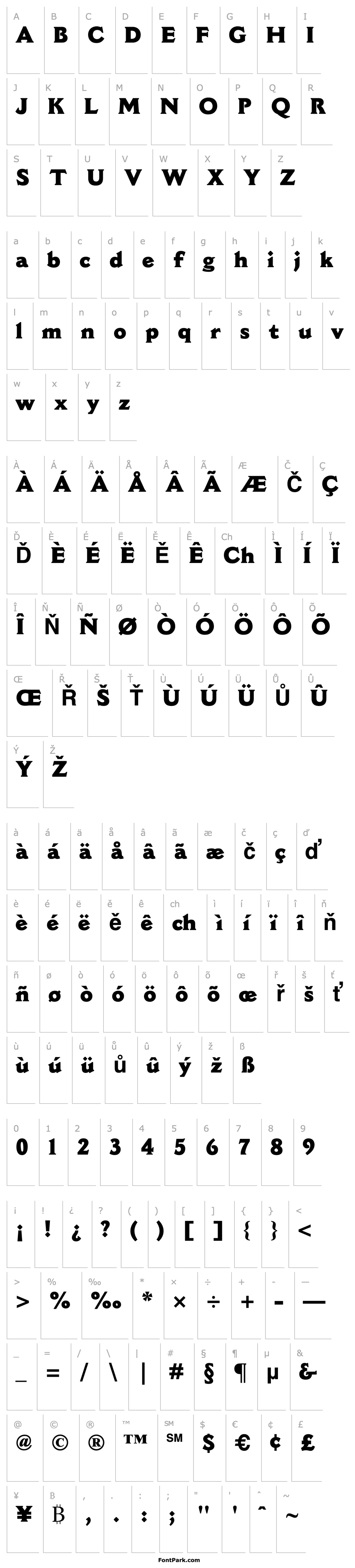 Přehled CantoriaMT-ExtraBold