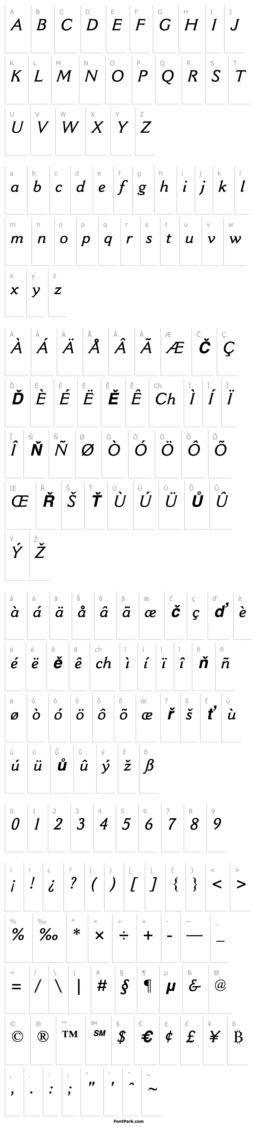 Přehled CantoriaMT-SemiBoldItalic