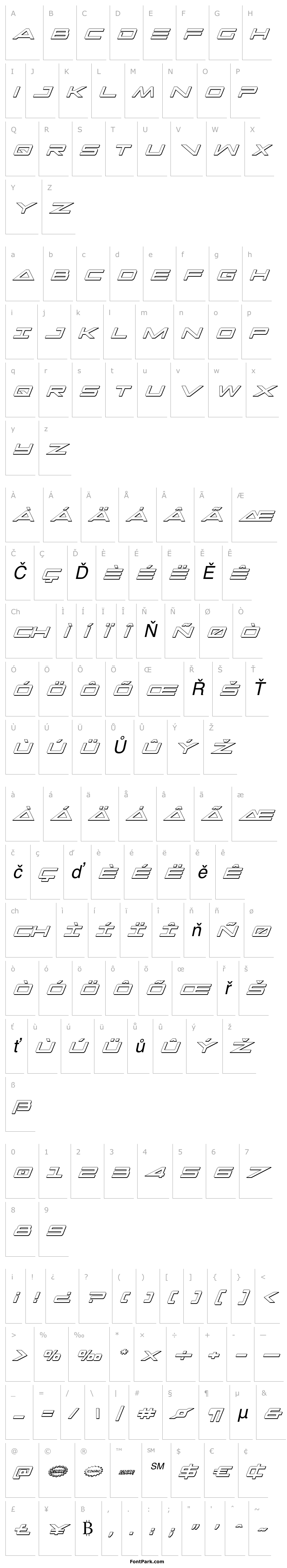 Overview Capella 3D Condensed Italic