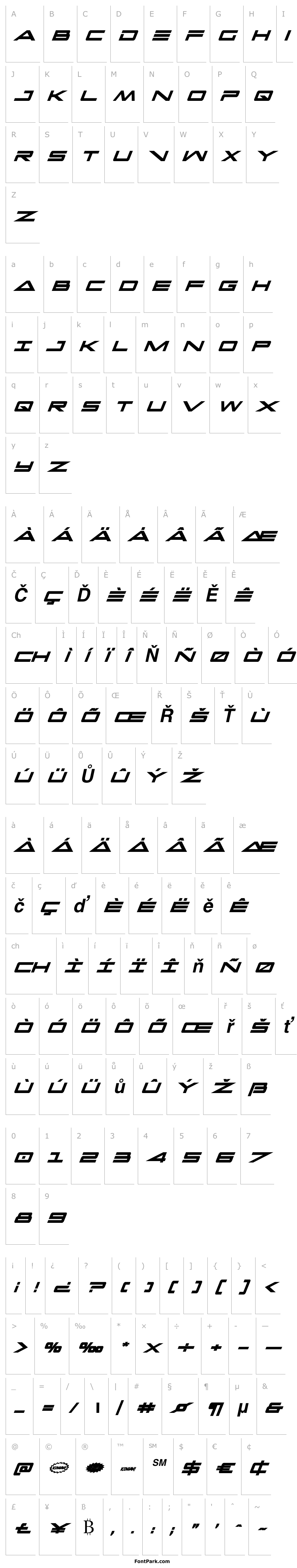 Přehled Capella Condensed Bold Italic