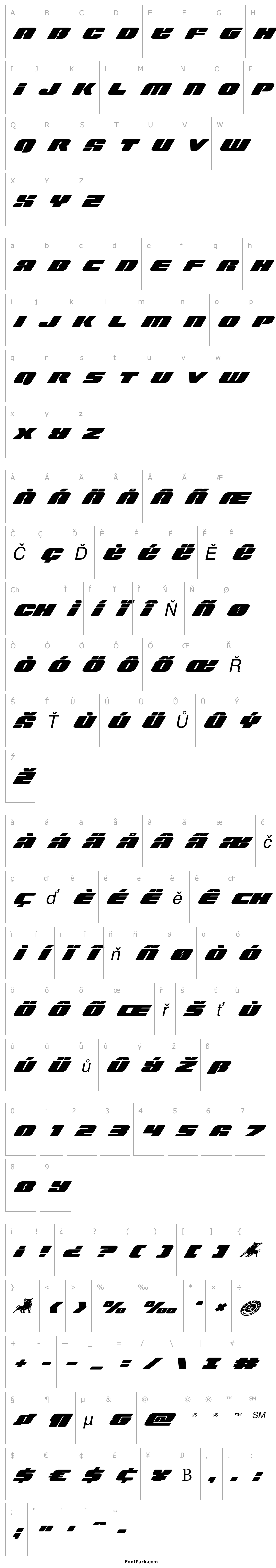Přehled Capricus Expanded Italic