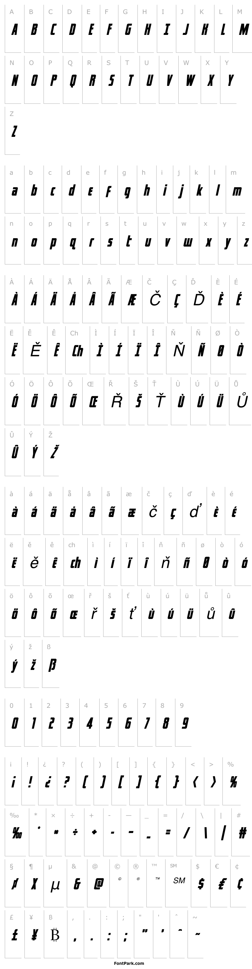 Přehled Captain Canaveral Italic