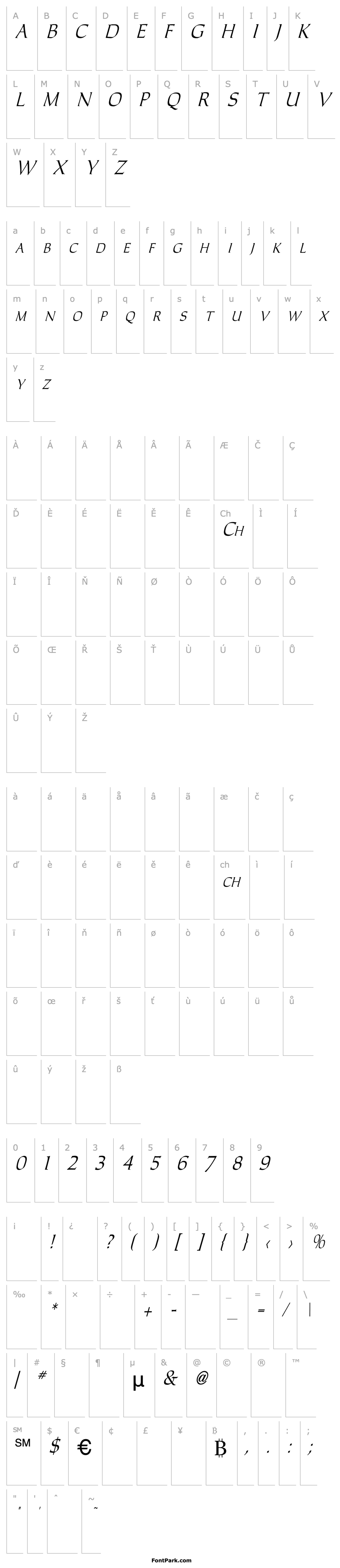 Overview Caracub-Italic