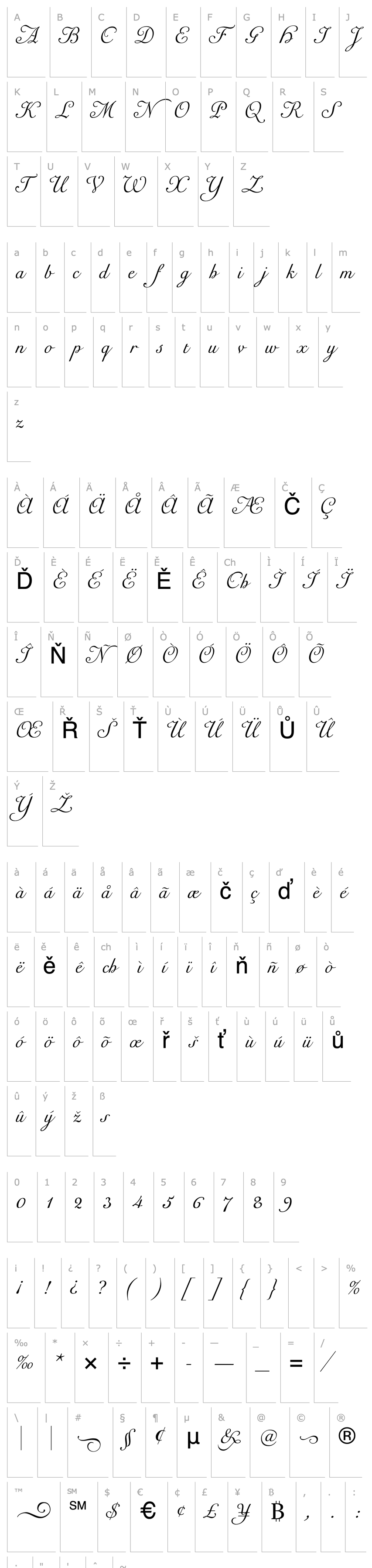 Přehled Carl Beck Script