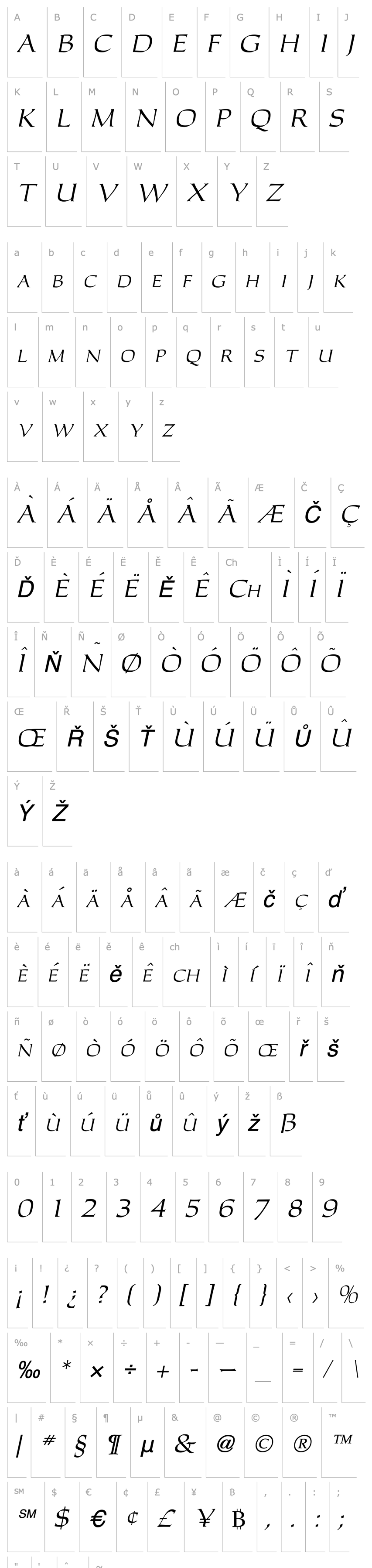 Přehled Carla Italic