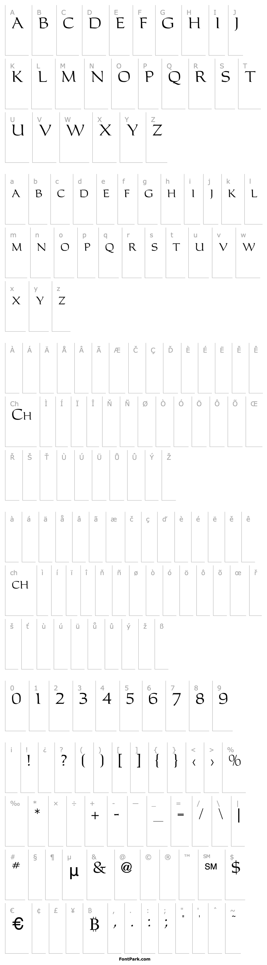 Přehled CarolusRomanFont