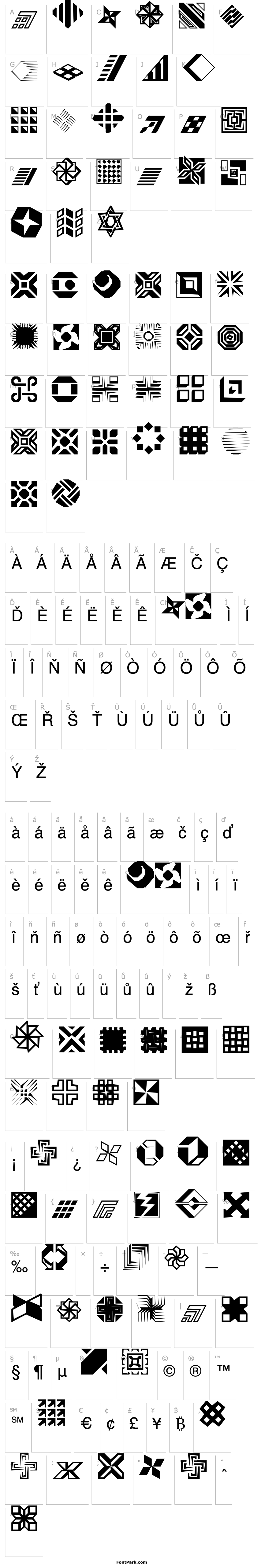 Přehled CarrDingbats1 Regular