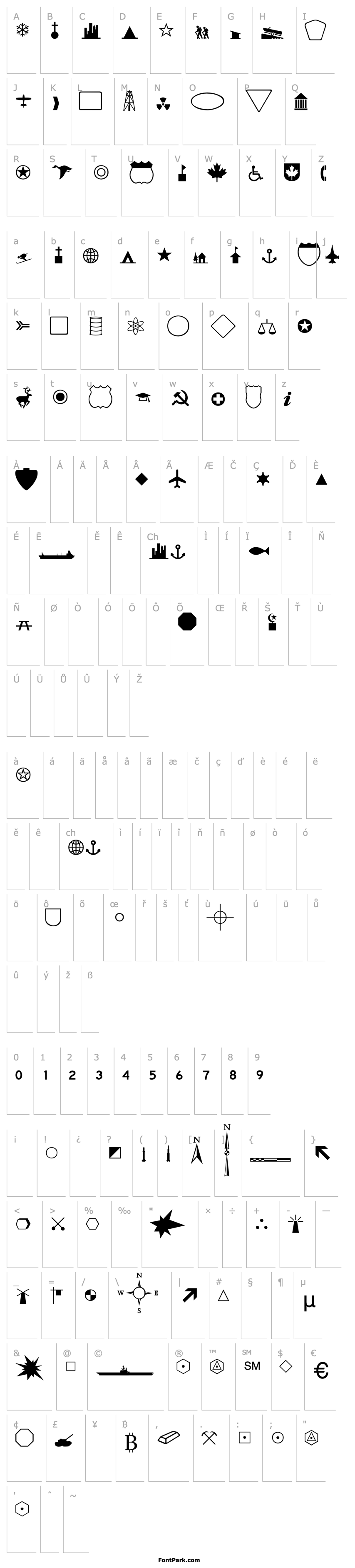 Přehled Carta-dingbats