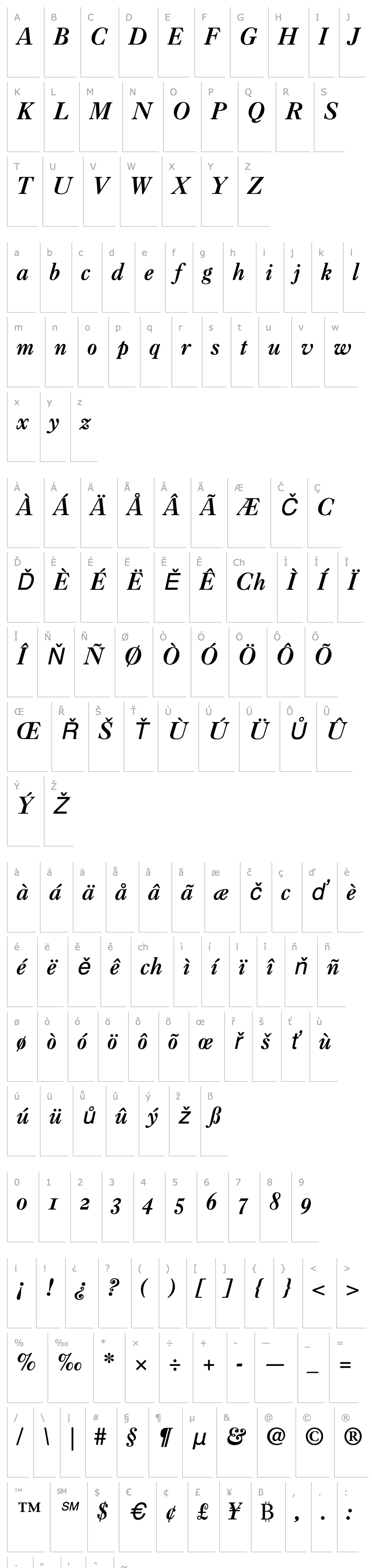 Overview Caslon 3 Italic Oldstyle Figures