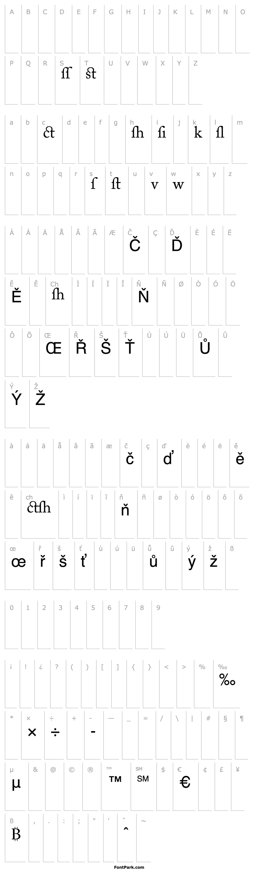 Overview Caslon Alternate SSi Roman