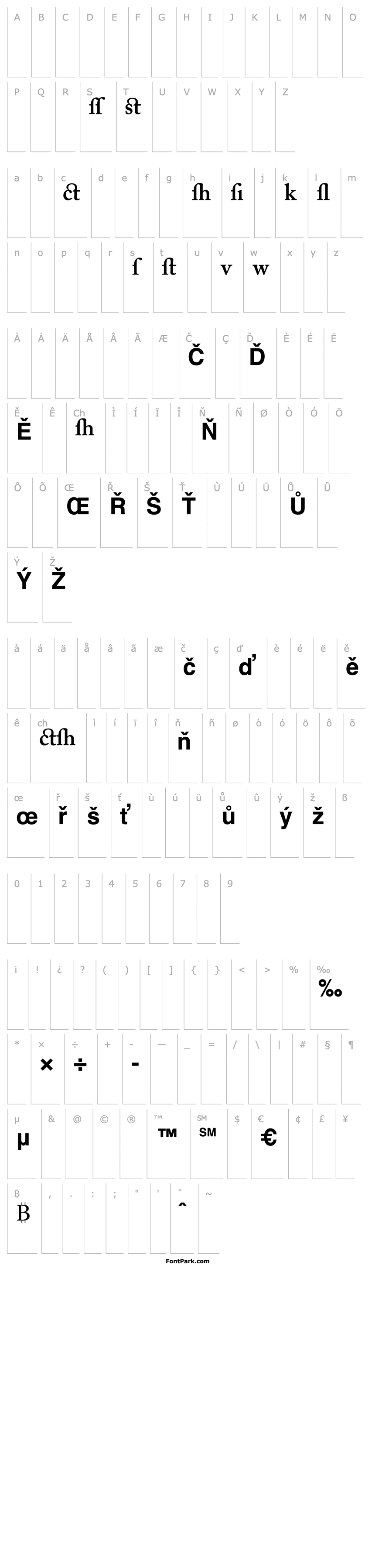 Overview Caslon Alternate SSi Semi Bold