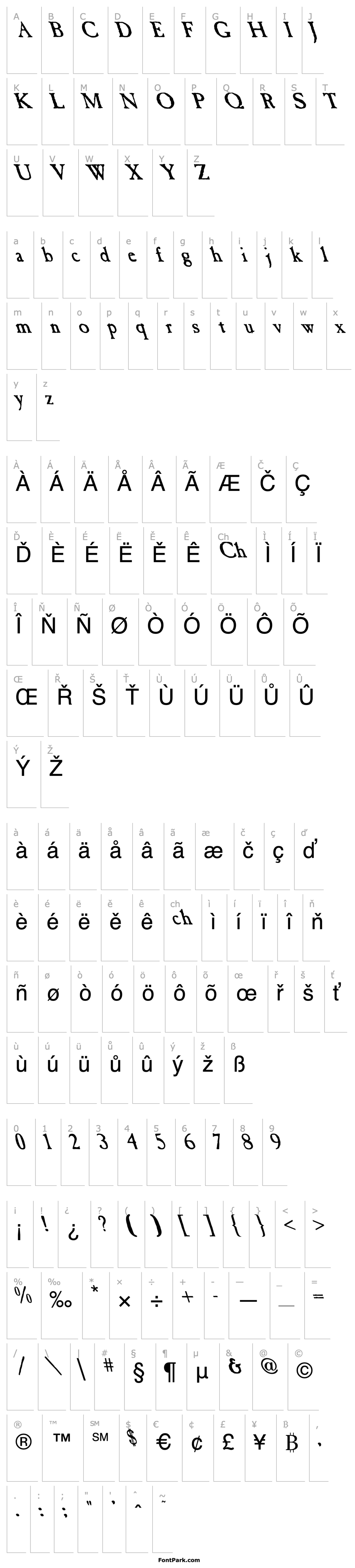 Overview Caslon Antique Lefty