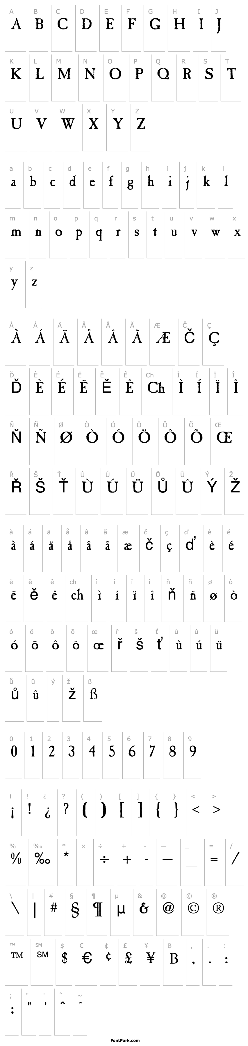 Overview Caslon Antique Regular