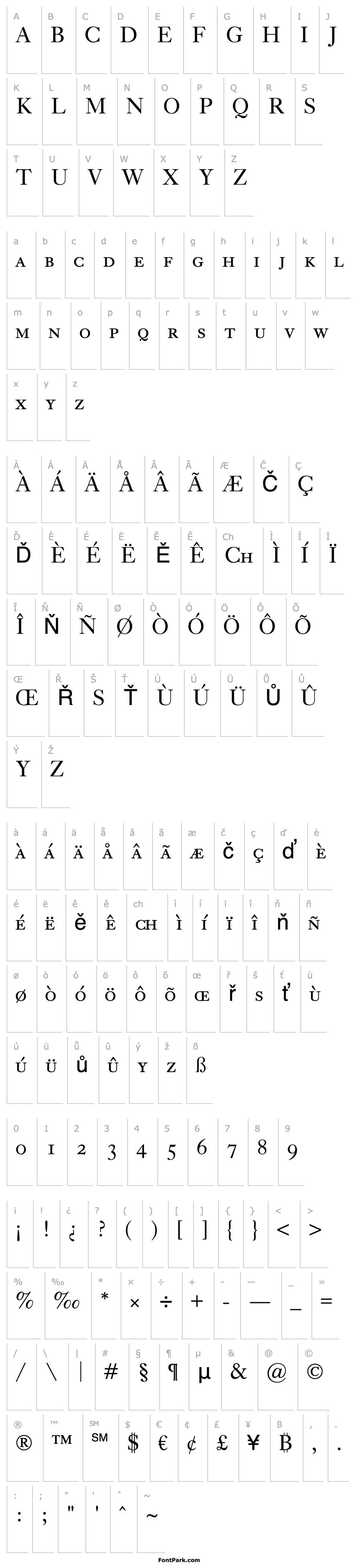 Overview Caslon Classico SC