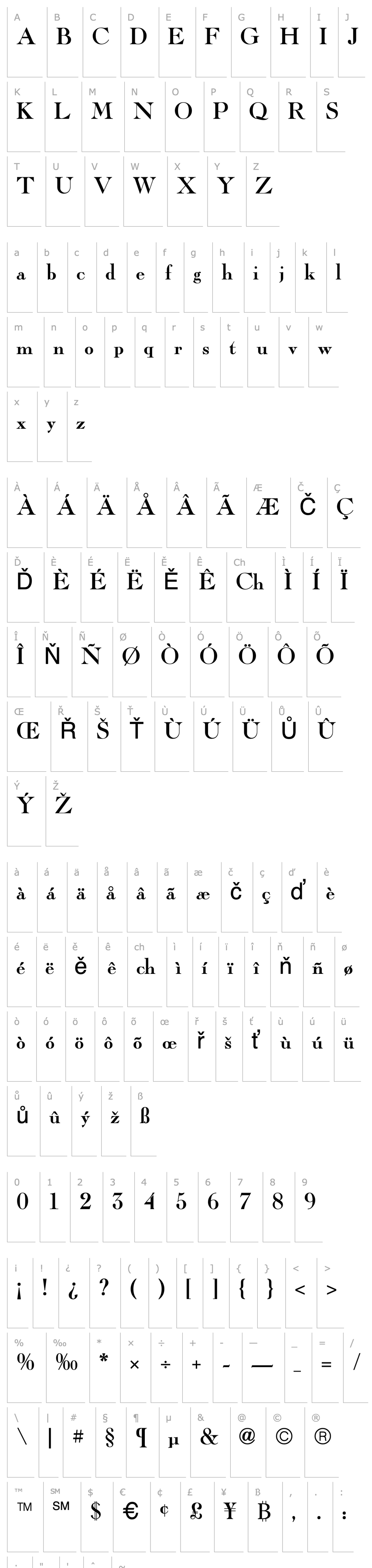 Overview Caslon ICG Titling