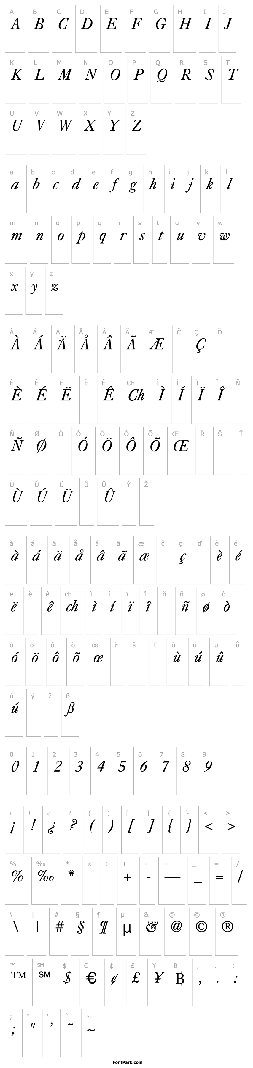 Overview Caslon-Italic