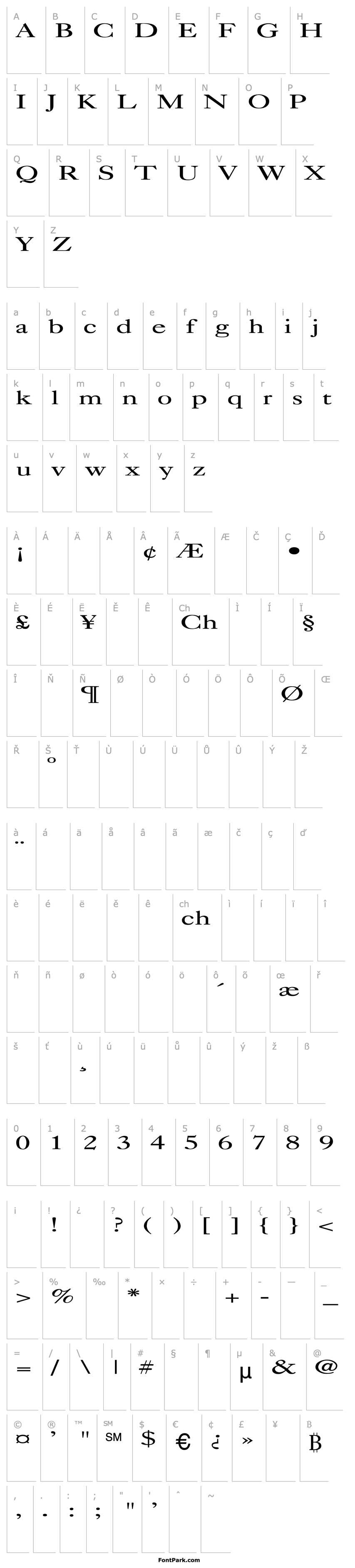 Overview Caslon-Light Ex