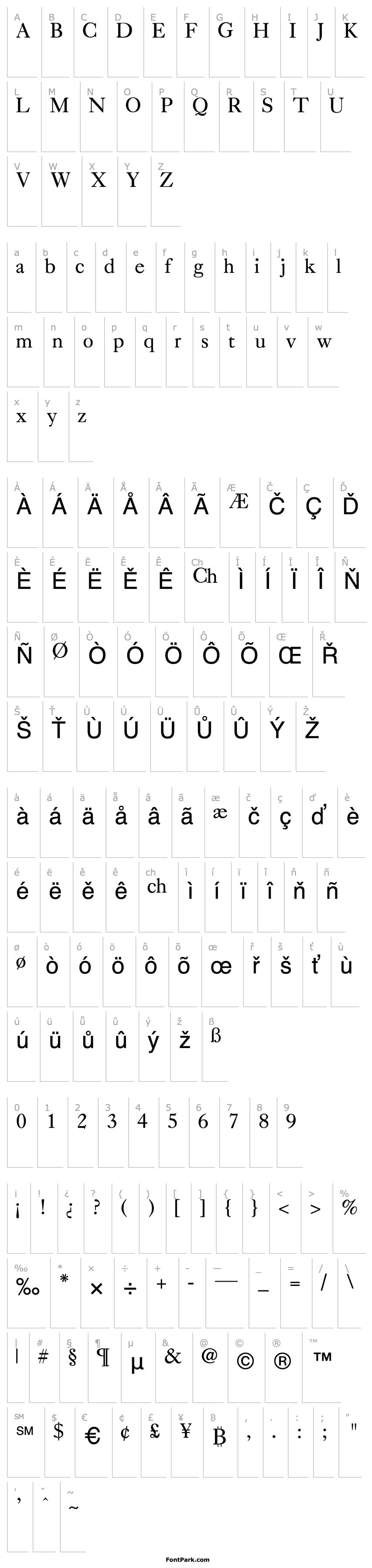 Overview Caslon Light SSi Normal