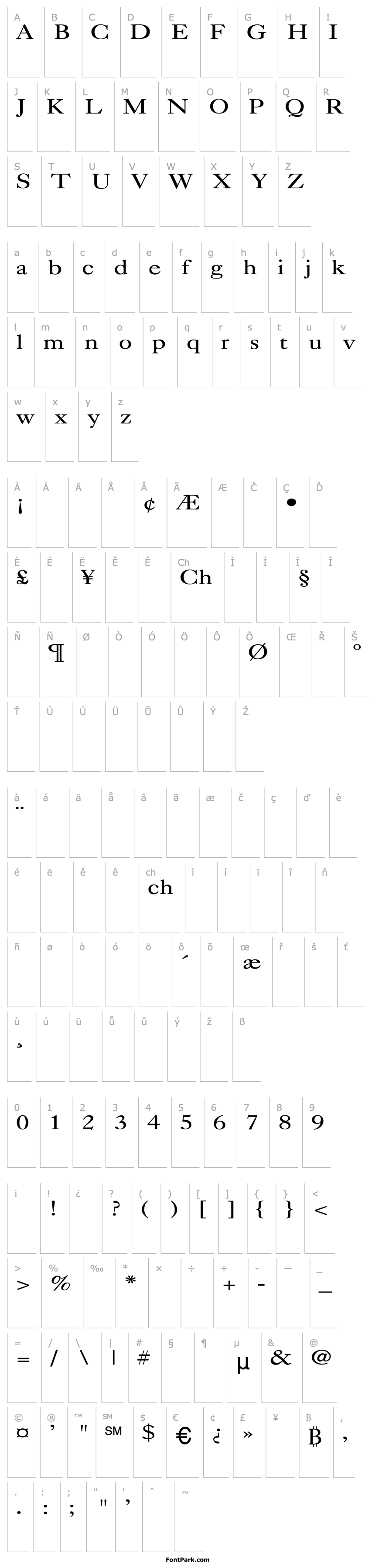 Přehled Caslon-Light Wd