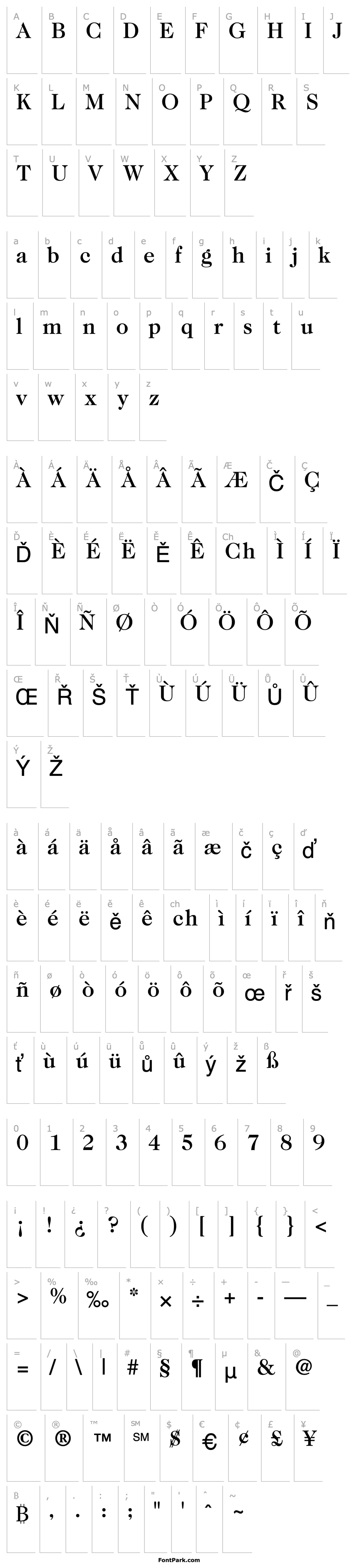 Přehled Caslon Two Medium SSi Medium