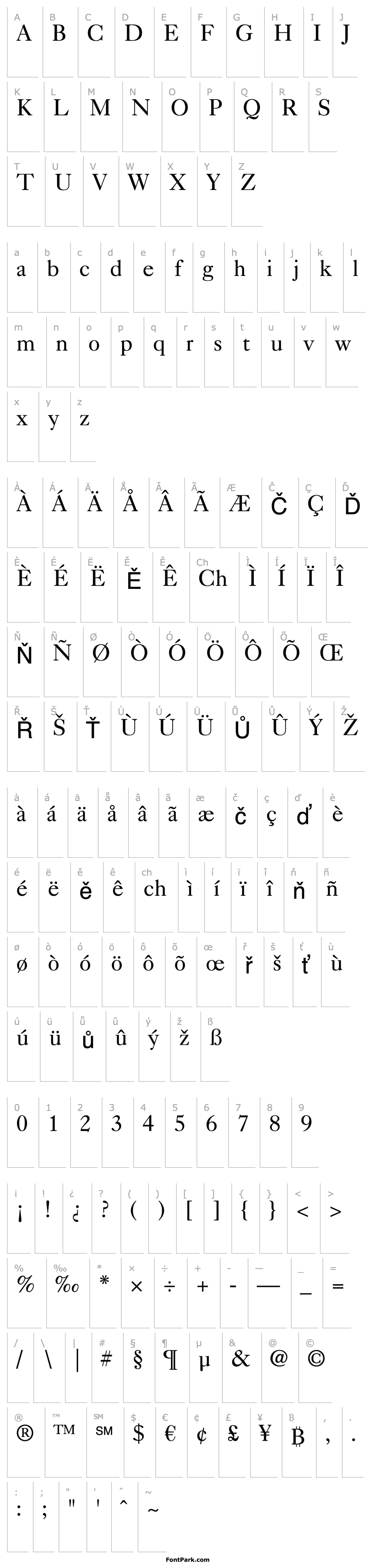 Overview Caslon540LTStd-Roman