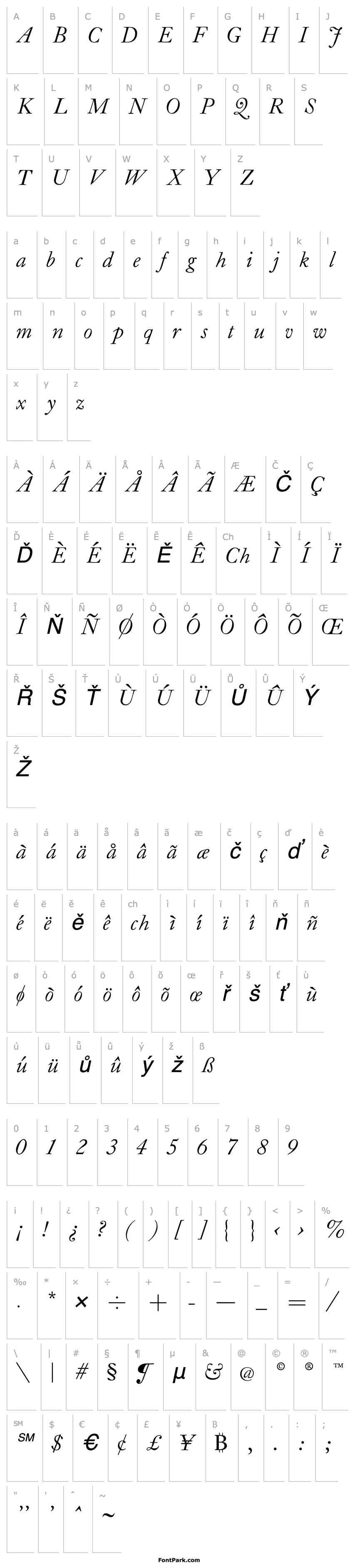 Overview CaslonL-Italic