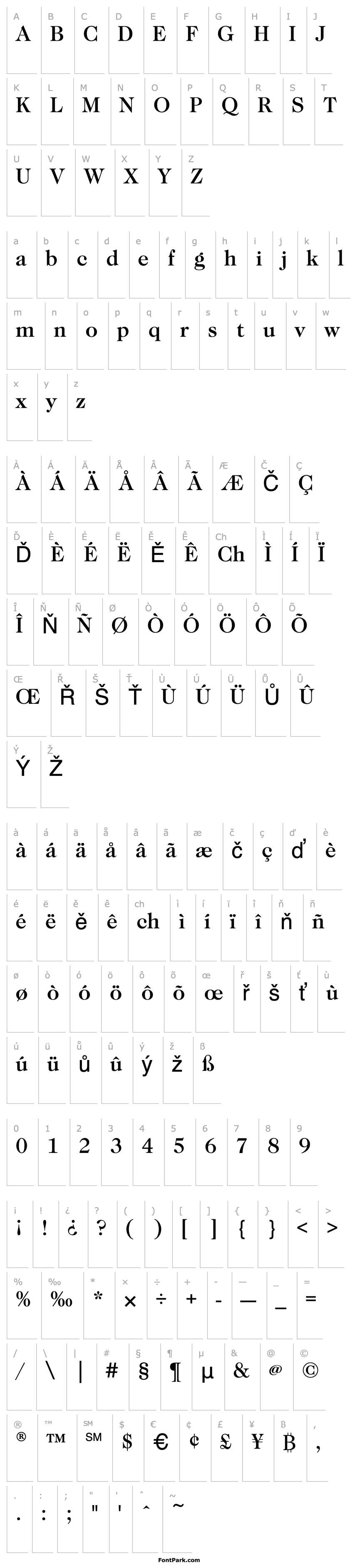 Přehled CaslonNo224EF-Medium