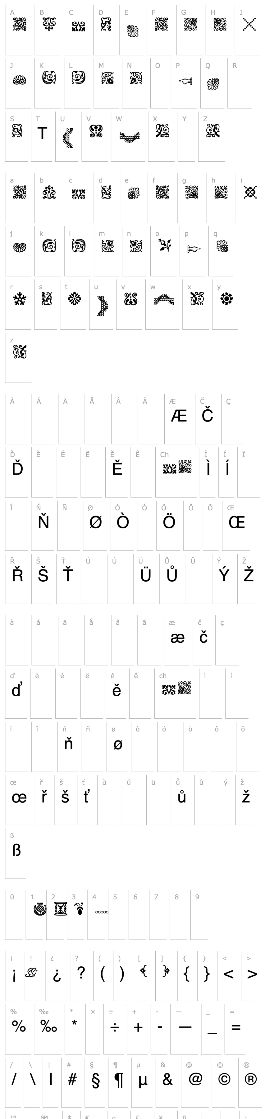 Overview CaslonOrnamentsSSK Regular