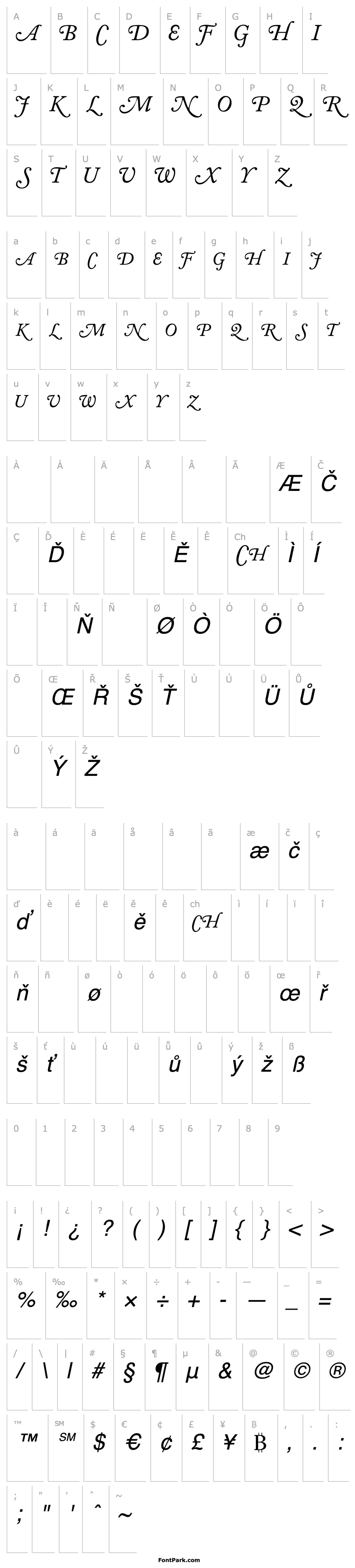 Overview CaslonSwashSCapsSSK Italic