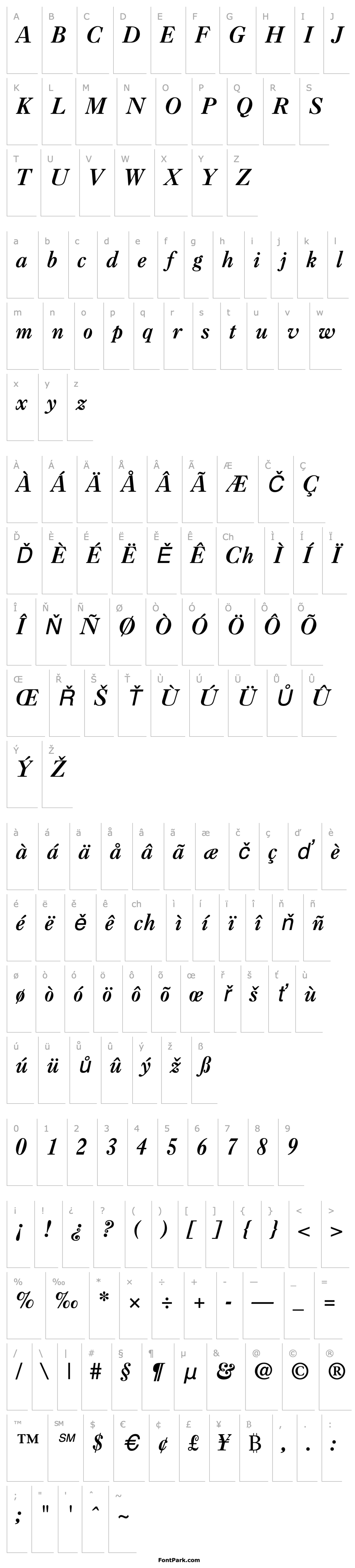 Přehled CaslonThree-Italic