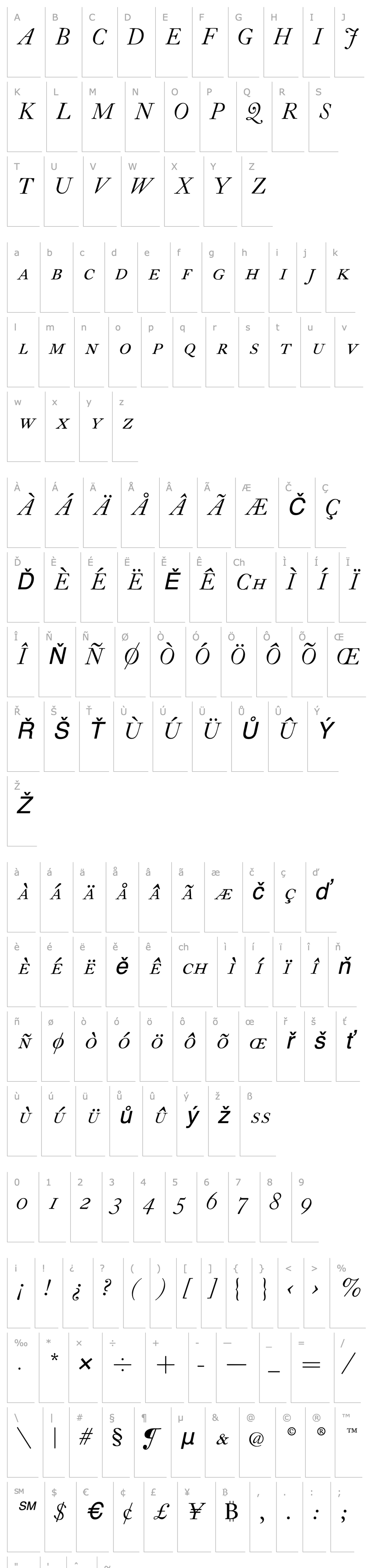 Přehled CaslonZH-SC-Italic