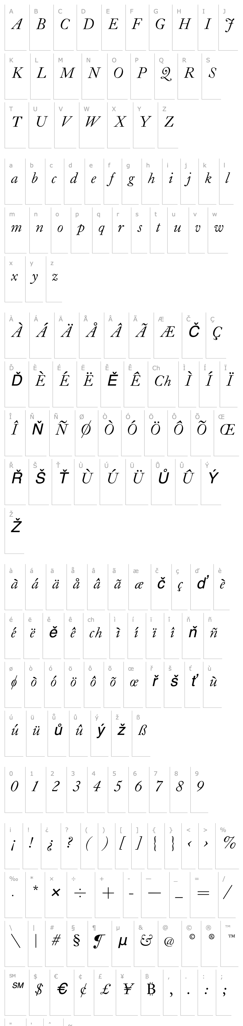 Overview CaslonZL-Italic