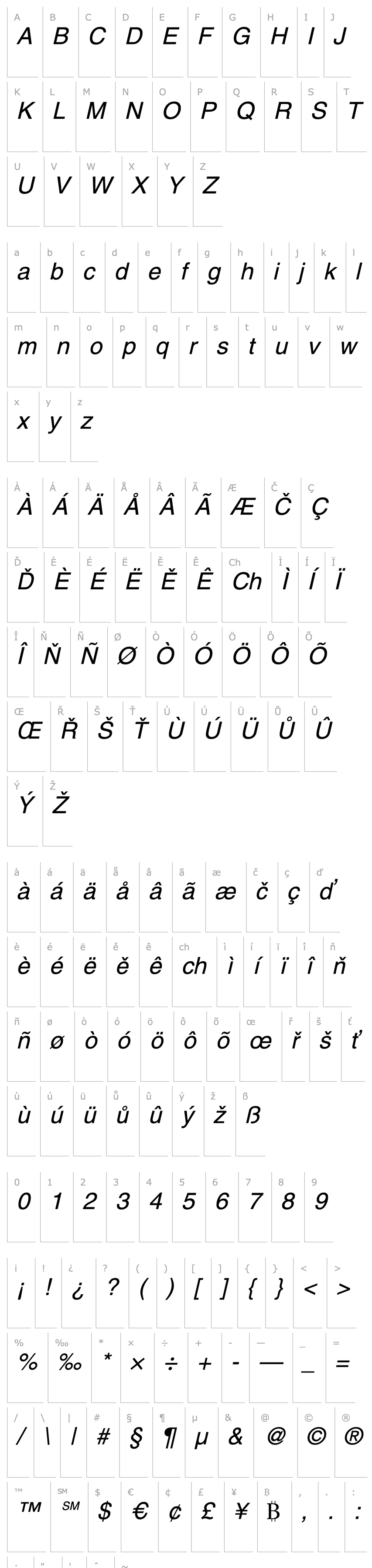 Overview CatalanSSK Italic