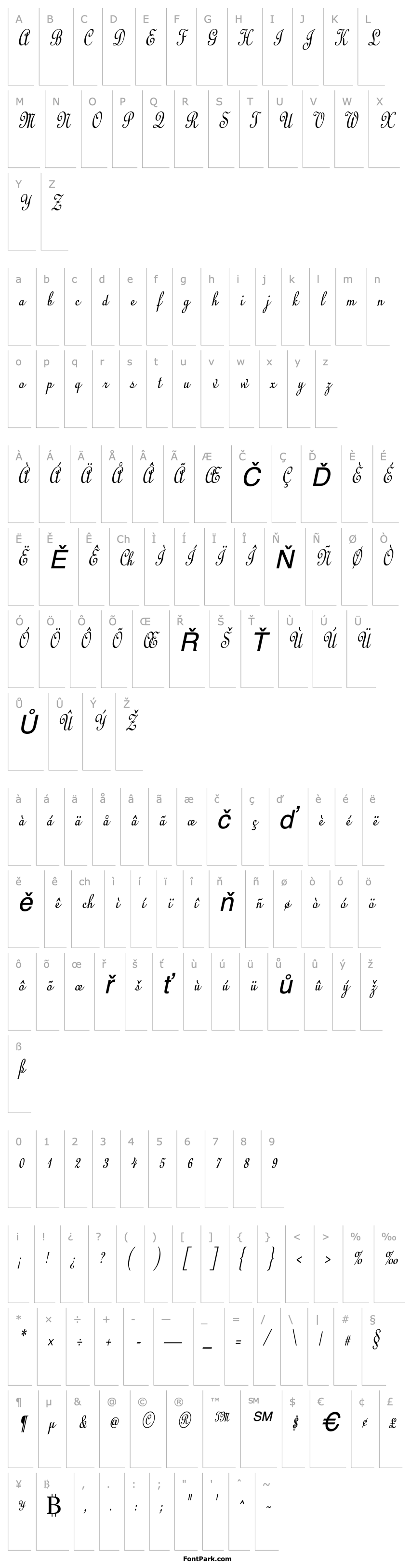 Přehled CathedralCondensed Italic