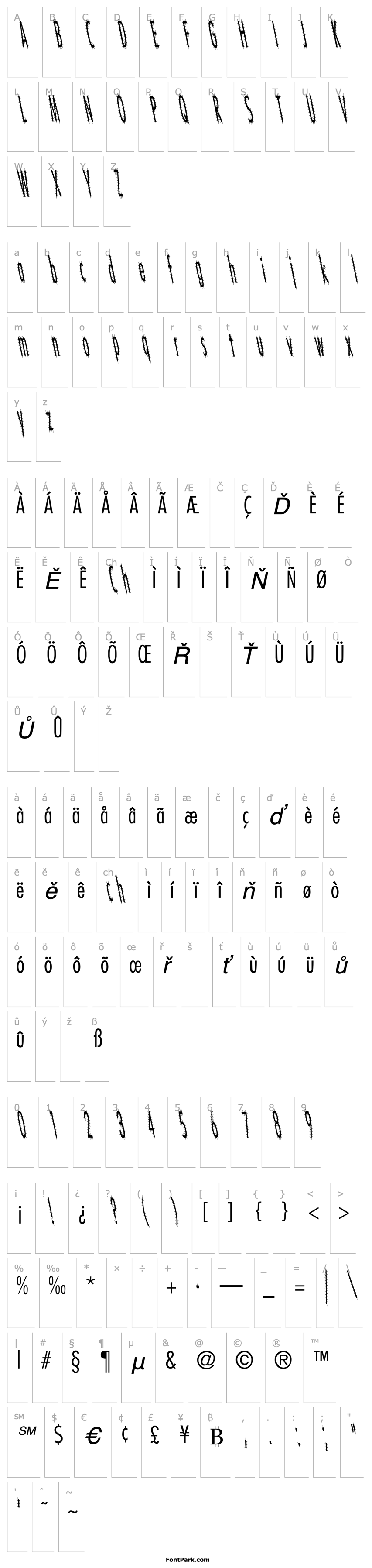 Overview CatScratch Thin Rev Italic