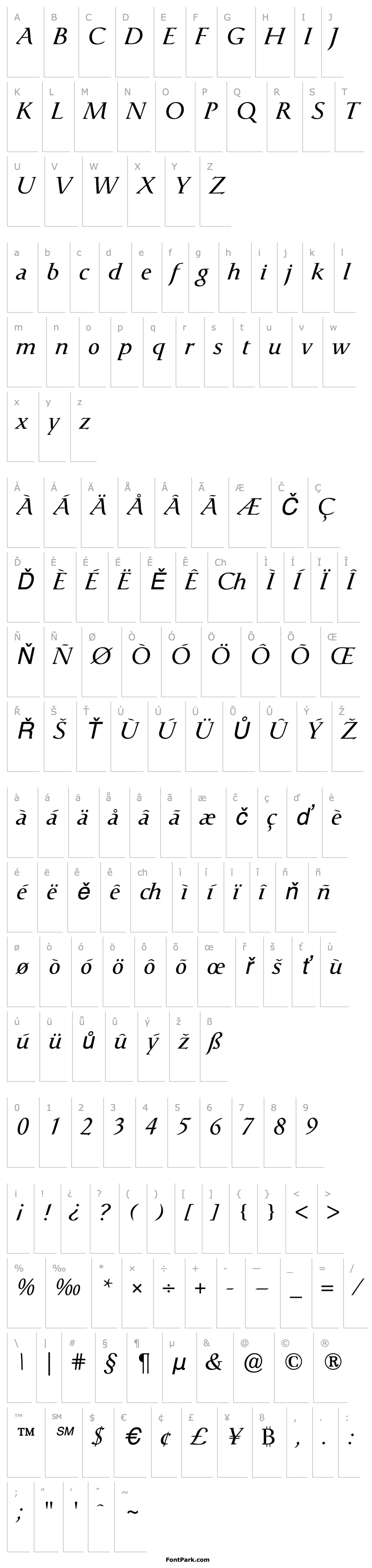 Overview Catull Italic