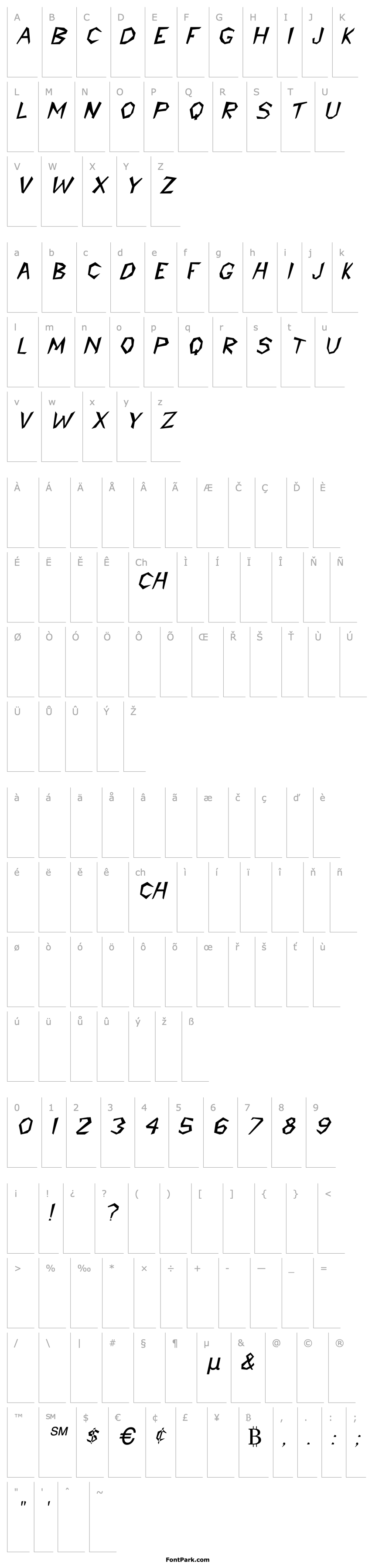 Overview Cavemann Italic