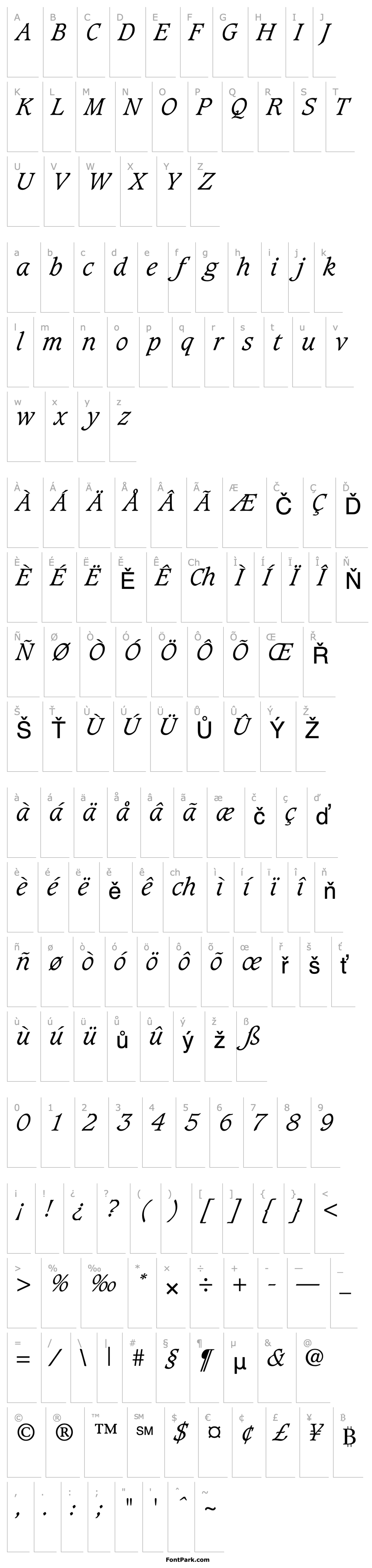 Overview Caxton-LightItalic